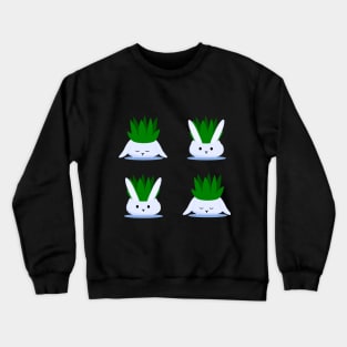 Cute bunny potted plants Crewneck Sweatshirt